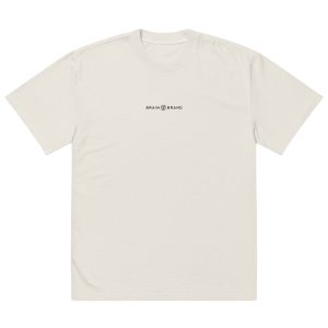 Unisex Oversized Brain Brand T-Shirt (Black Logo)