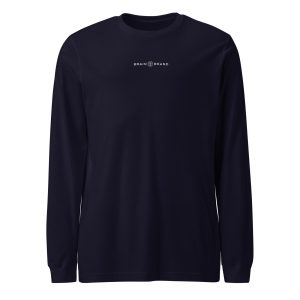 Men's Long Sleeve Brain Brand T-Shirt (White Logo)