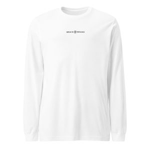 Men's Long Sleeve Brain Brand T-Shirt (Black Logo)